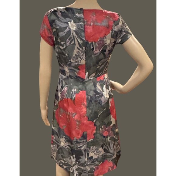 Banana Republic Dress Mad Men Joan‎ Floral cap sleeve Sheath A Line Retroglam - Picture 3 of 16